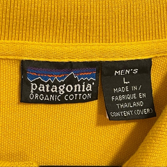 *FLAW* Men’s Patagonia Yellow/Gold Polo Shirt 👕 STYLE#52822 - Picture 11 of 17